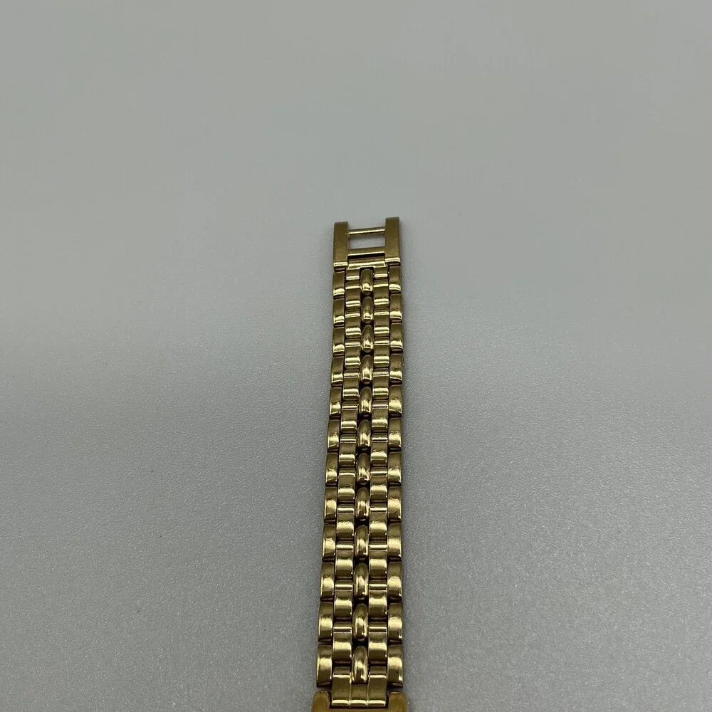 Seiko V401-0511 Womens Watch 19mm Black Dial Gold Tone New Battery 6.75